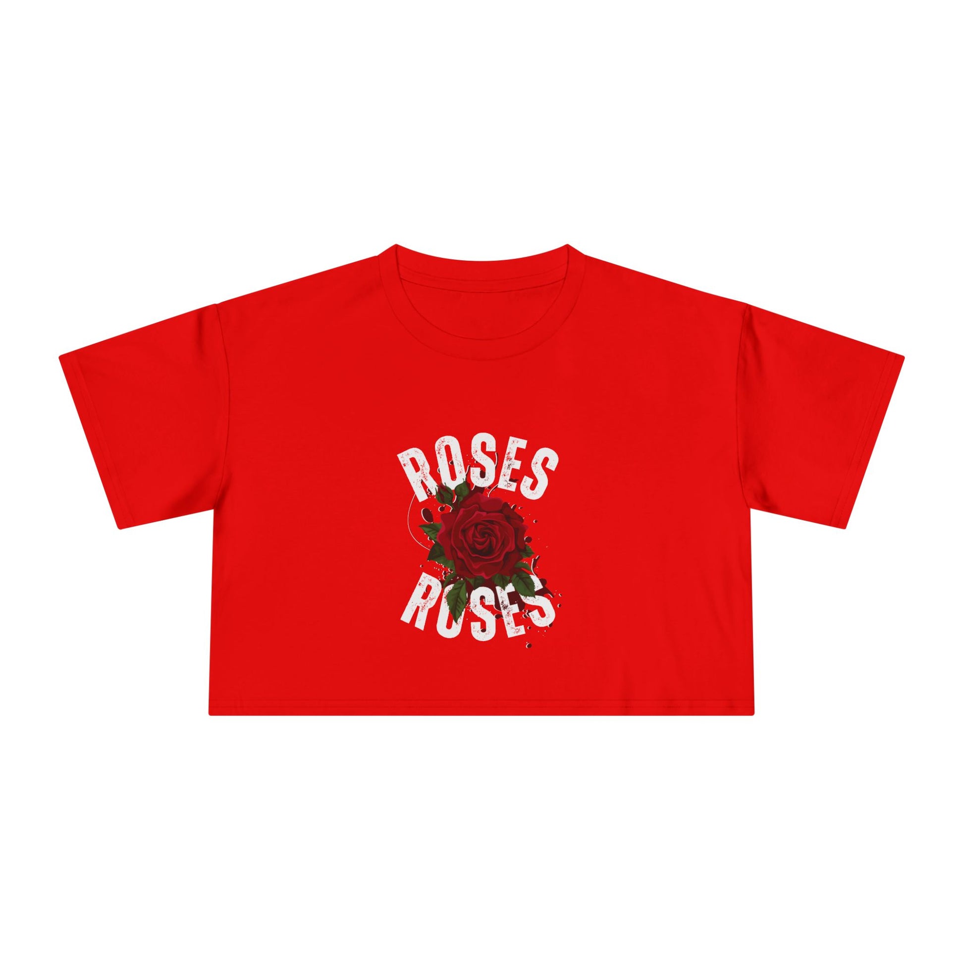 Women's Vintage Rose Crop Tee