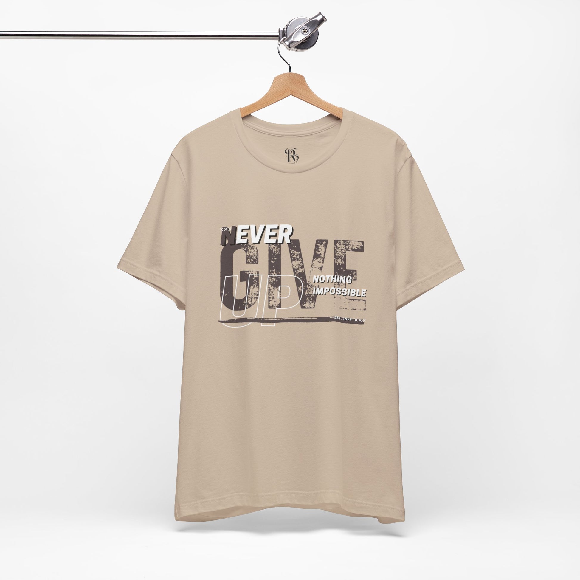 Never Give Up Unisex Jersey Short Sleeve Tee