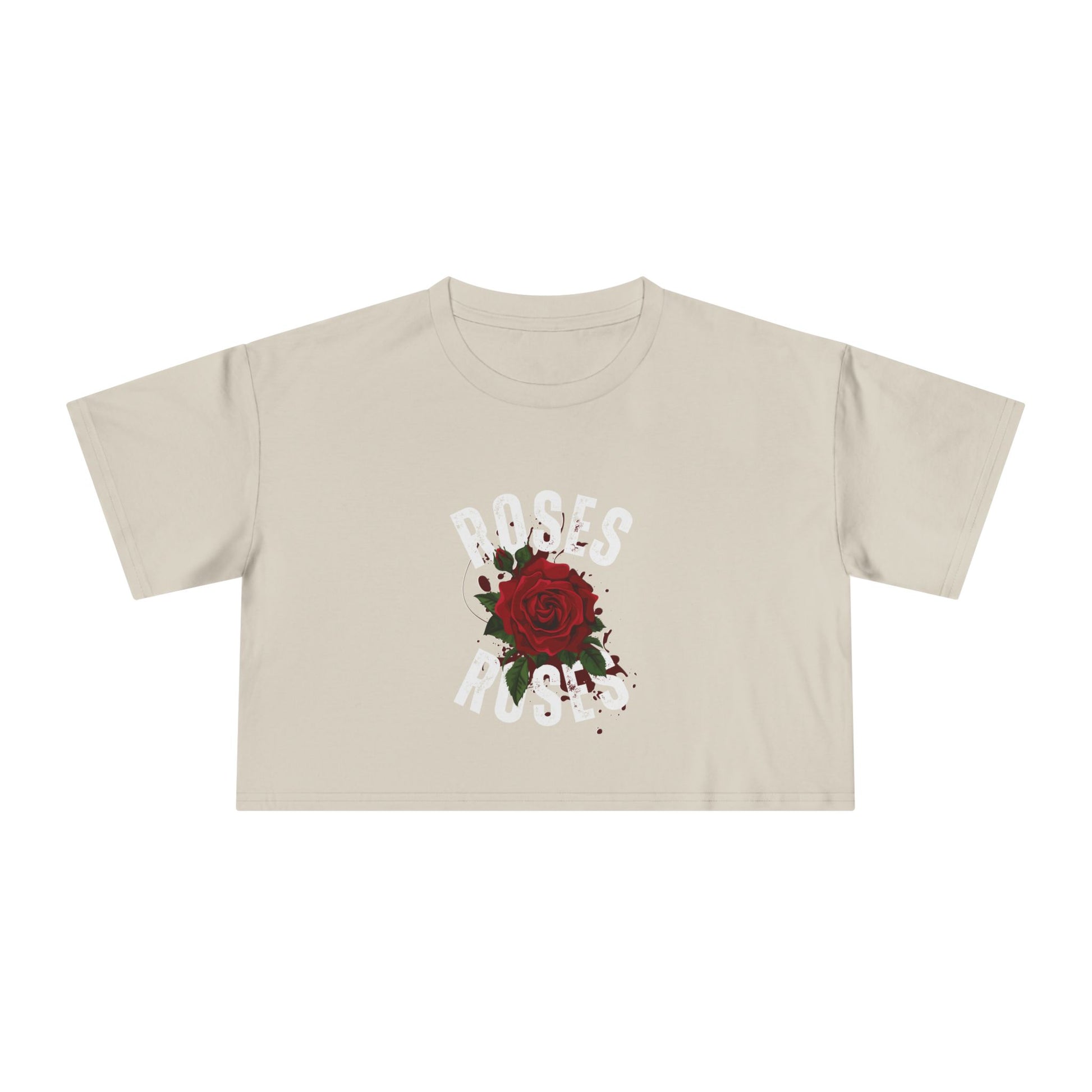 Women's Vintage Rose Crop Tee